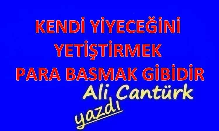 KENDİ YİYECEĞİNİ YETİŞTİRMEK PARA BASMAK GİBİDİR