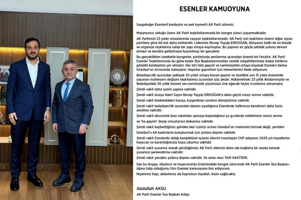 Abdullah Aksu; “Koşulsuz, şartsız olarak” Adaylıktan Çekildi