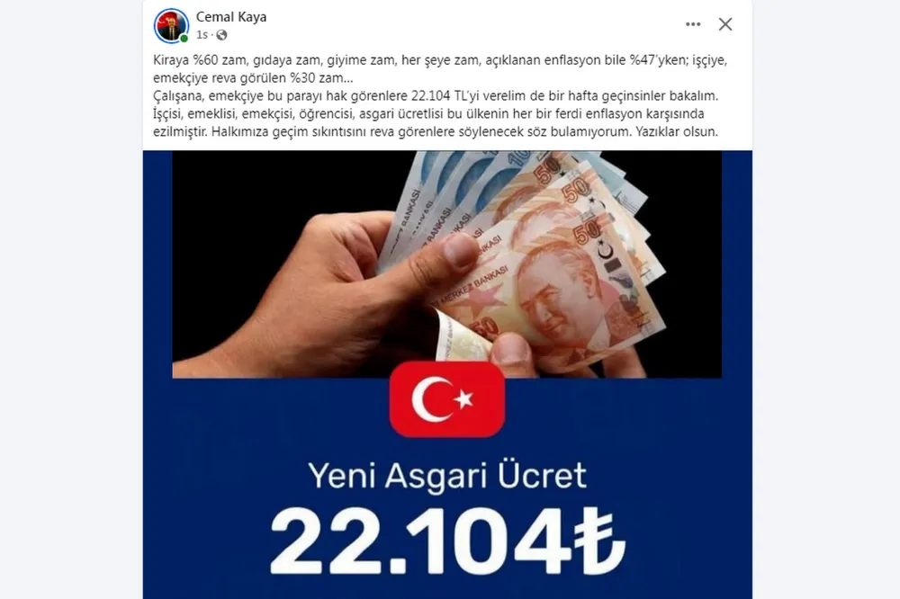 2025 Yılı Asgari Ücret Açıklandı: Esenler CHP İlçe Başkanı Cemal Kaya Tepki Gösterdi