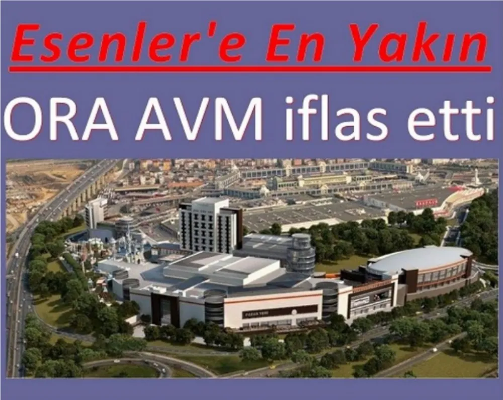 Esenler Bayrampaşa sınırındaki  Dev AVM İflas Etti