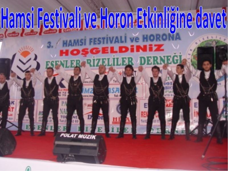 Hamsi Festivali ve Horon Etkinligine davet