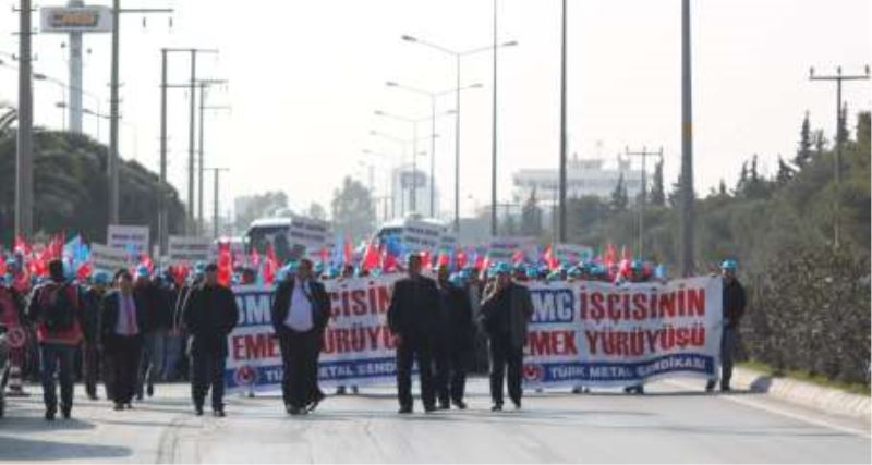 ﻿ BMC isçileri haklari için Ankara yollarinda