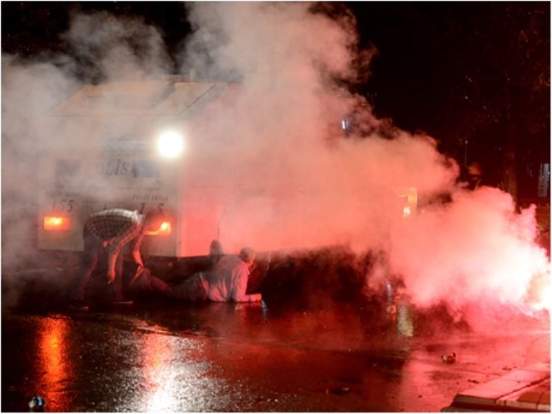 Ankara`da direnise sert müdahale