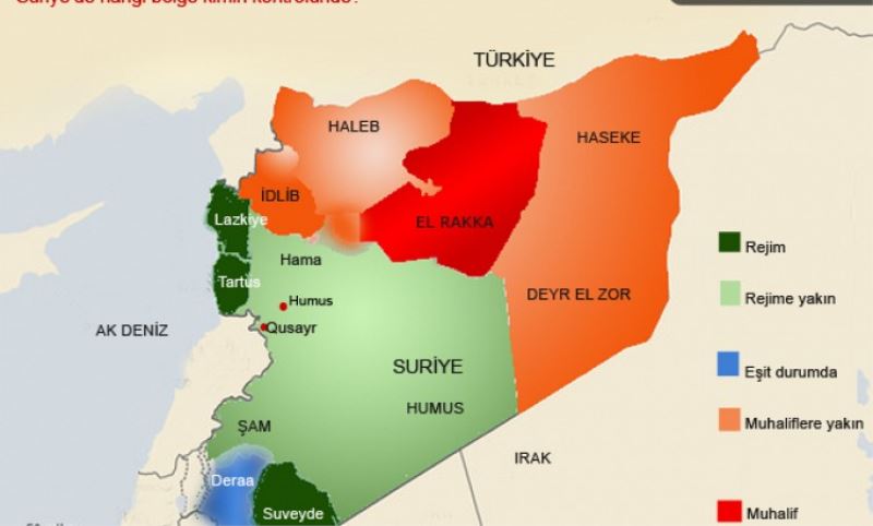 Suriye`de kim nereyi kontrol ediyor-GRAFIK