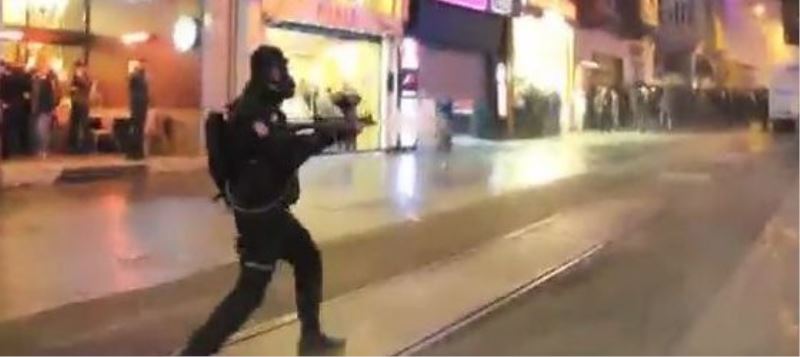 Taksim`de polis dehseti kameralara böyle yansidi