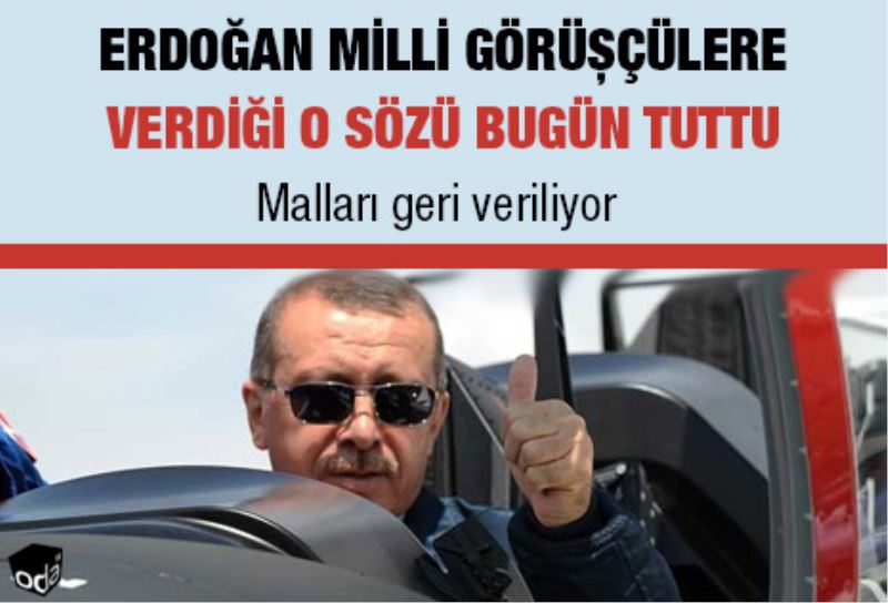 Erdogan Milli Görüsçülere verdigi o sözü bugün tuttu