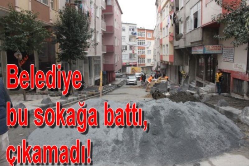 Belediye bu sokaga batti, çikamadi!