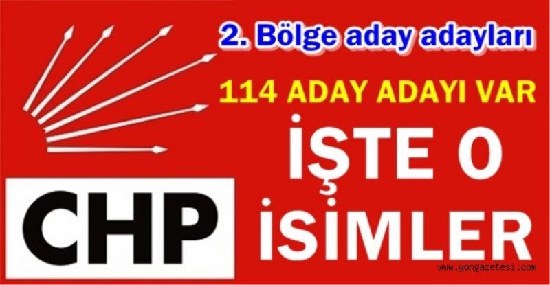 CHP ISTANBUL 2. BÖLGE ADAY ADAYLARI LISTESI