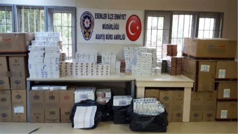 Esenler`de Kaçak Sigara Operasyonu
