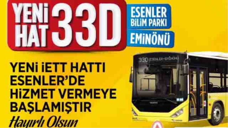 Esenler`den Eminönü`ne yeni IETT hatti