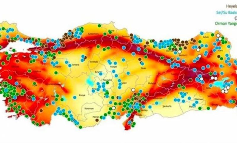 AFAD, Türkiye'nin 'afet risk haritasi'ni çikardi