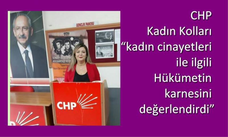 CHP Kadin Kollari “kadin cinayetleri ile ilgili Hükümetin karnesini degerlendirdi”