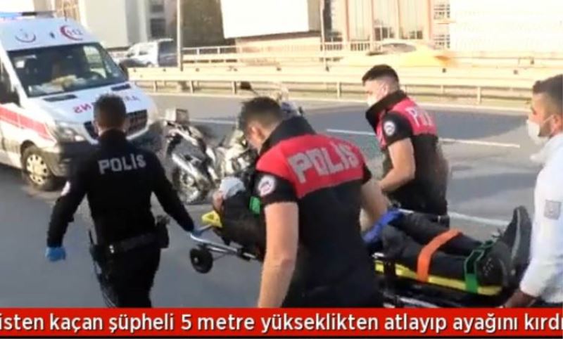 Esenler'de Polisten kaçan süpheli 5 metre yükseklikten atlayip ayagini kirdi, üzerinden de 6 kilo uyusturucu çikti