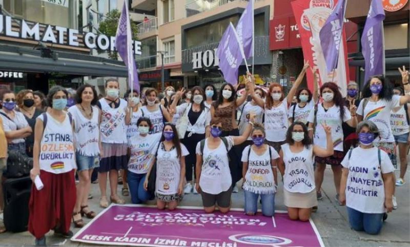 Kadinlar Izmir ve Denizli’den seslendi: Istanbul Sözlesmesi'nden vazgeçmiyoruz
