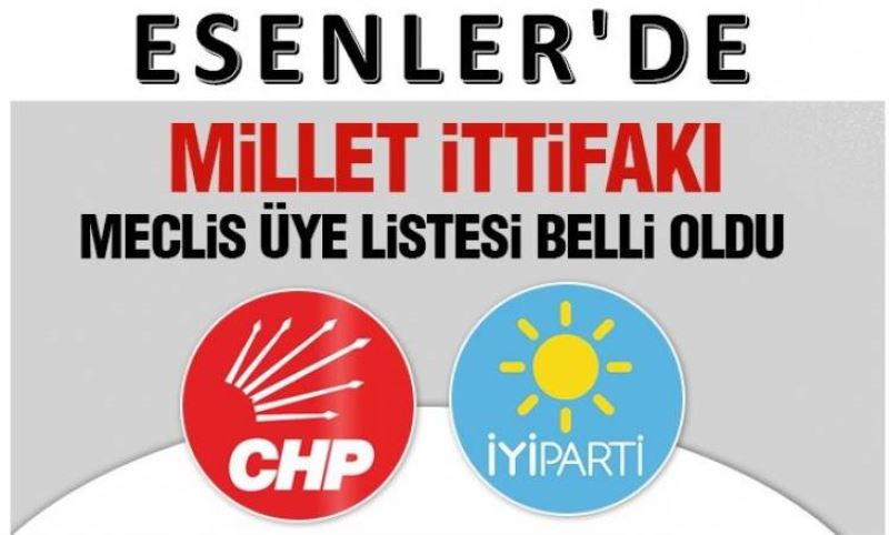 Millet ittifaki Esenler Belediye Meclis Üyeleri belli oldu