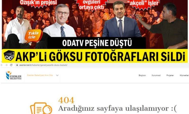 Odatv pesine düstü, AKP'li Tevfik Göksu fotograflari sildi